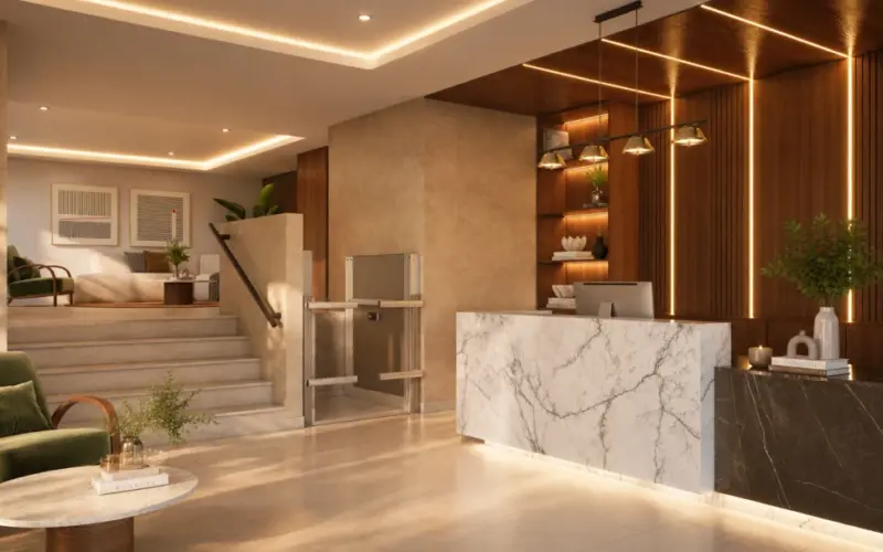 lobby gran central colonial los portales departamentos
