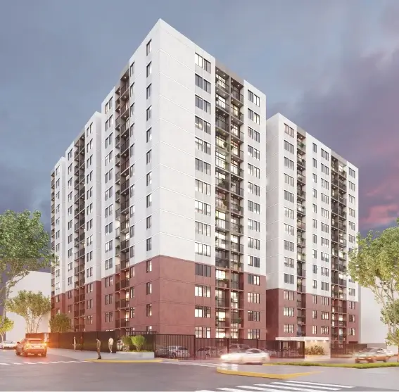 fachada Gran bosque ciruelo Los Portales Depas