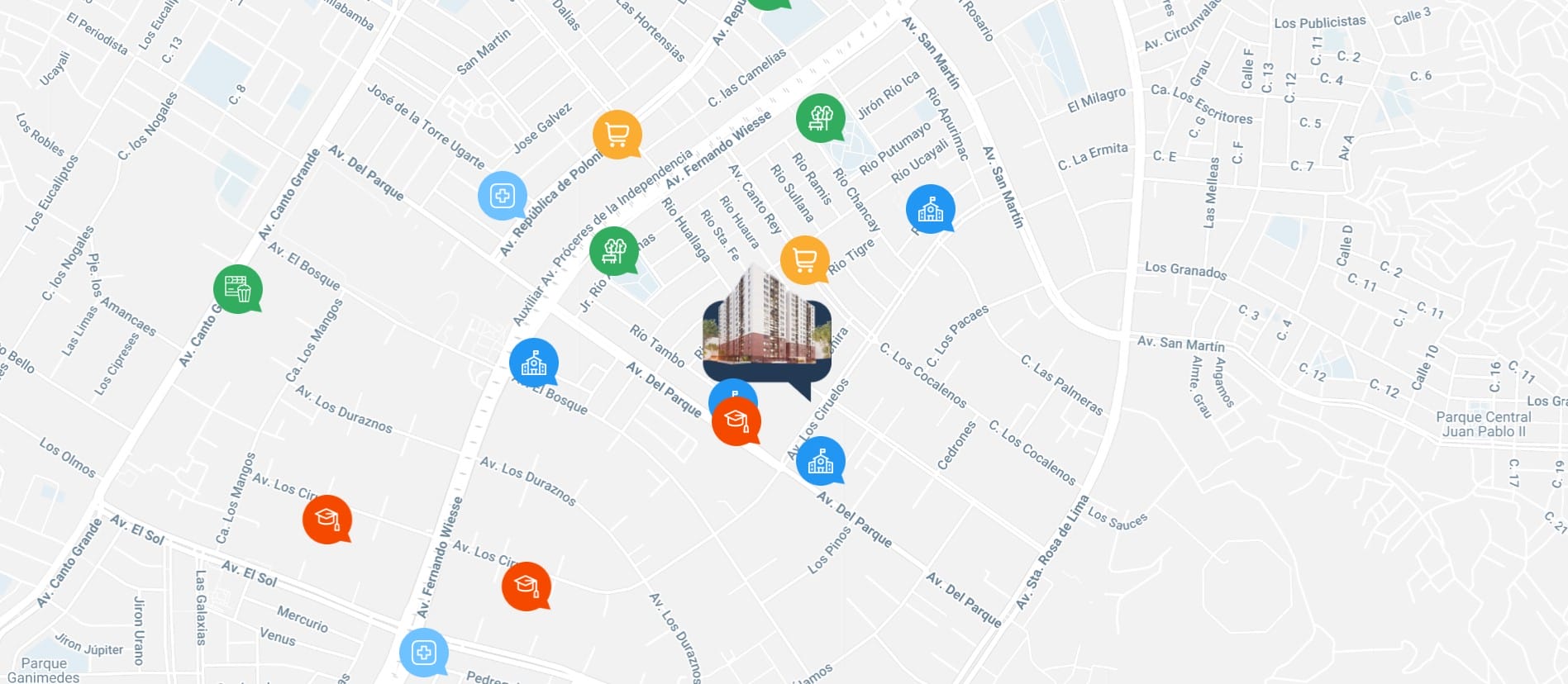 mapa Gran bosque ciruelo